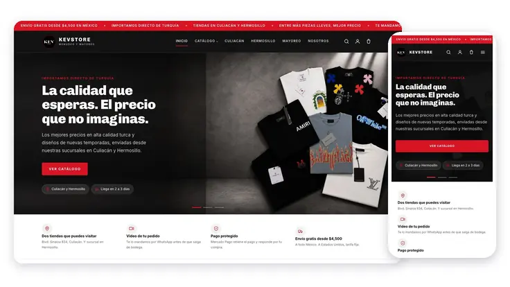 Kevstore | Ropa, proyecto web de Ad Center